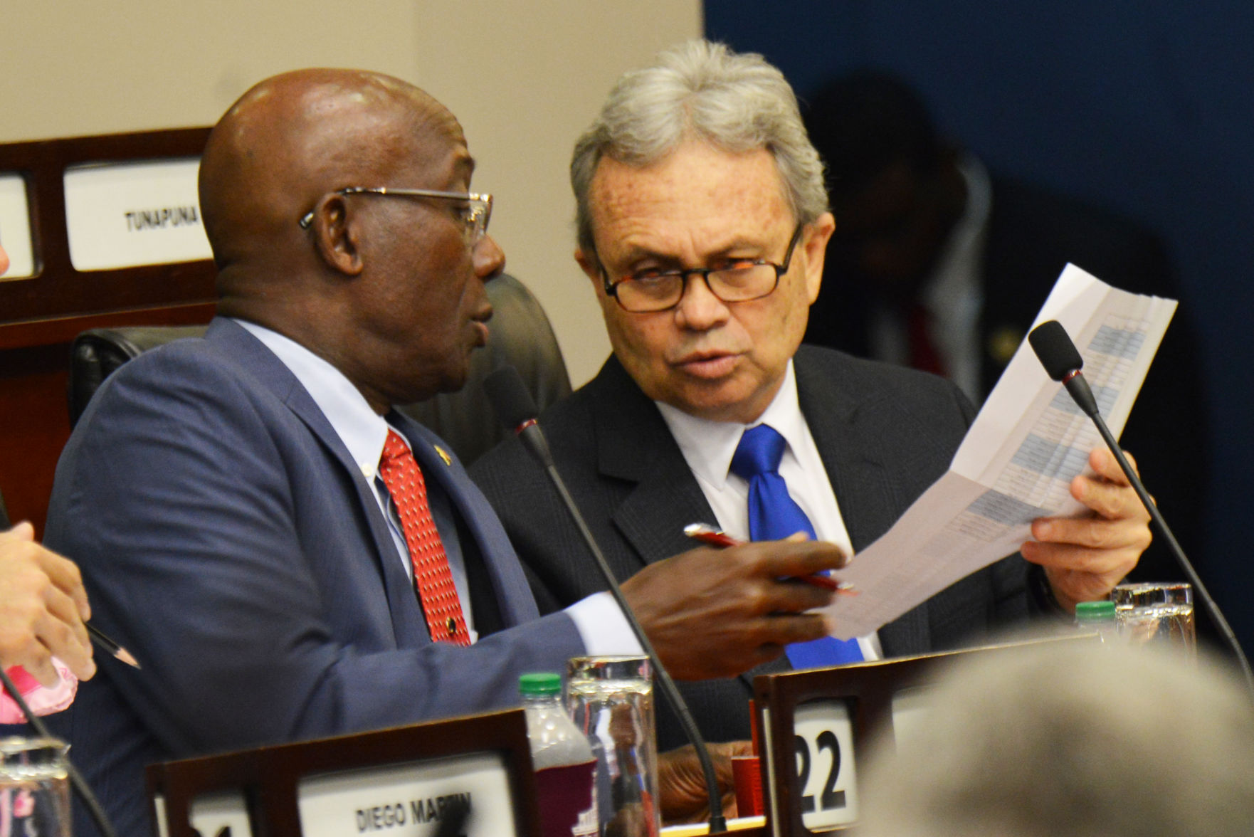 Dr. Keith Rowley and Colm Imbert